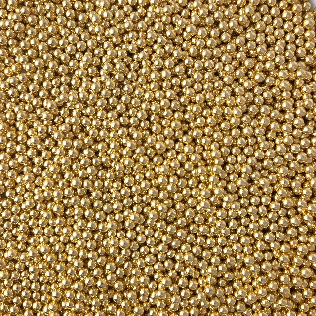 Strøssel metallisk gull 4mm - 1kg 