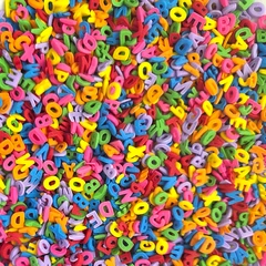 Sukkerpynt bokstaver A-Z - 1kg Ca. 8mm