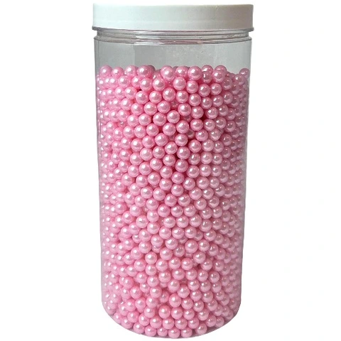 Strøssel perle lys rosa 7mm - 1kg 