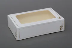 Kakeeske 240 x 160 x 80mm - 300stk Med vindu - UTGÅR