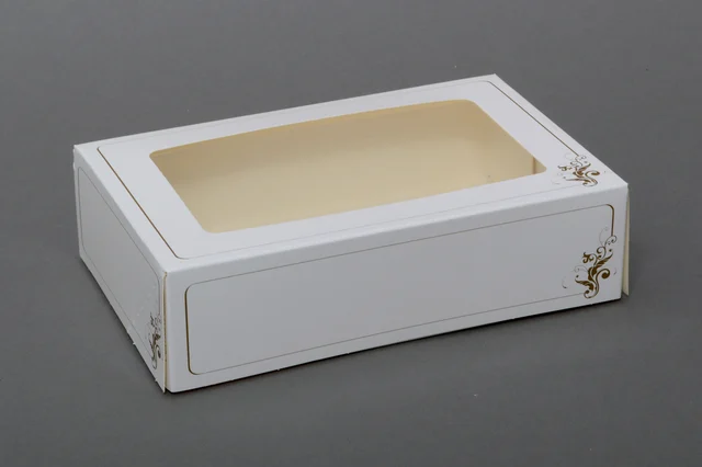 Kakeeske 240 x 160 x 80mm - 300stk Med vindu - UTGÅR 