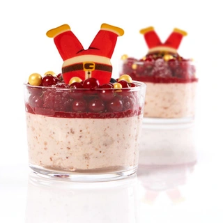 Sjokoladeskilt nisse - 60stk 6,3 x 4,9cm - Hvit sjokolade 