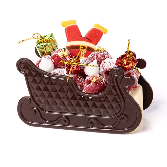 Sjokoladeskilt nisse - 60stk 6,3 x 4,9cm - Hvit sjokolade 