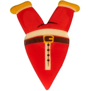 Sjokoladeskilt nisse - 60stk 6,3 x 4,9cm - Hvit sjokolade