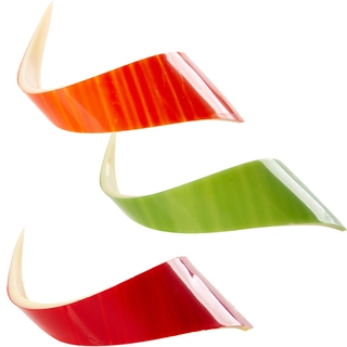 Krøll hvit sjokolade 9cm - 69stk Assortert - oransje, rød, grønn