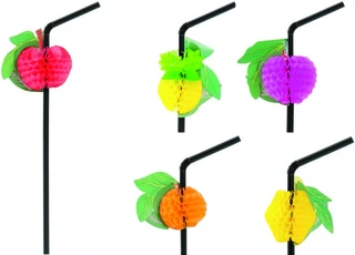 Sugerør 23.4cm, frukt - 100stk