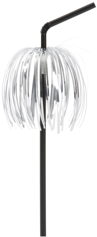 Sugerør 23.4cm, palme sølv - 100stk