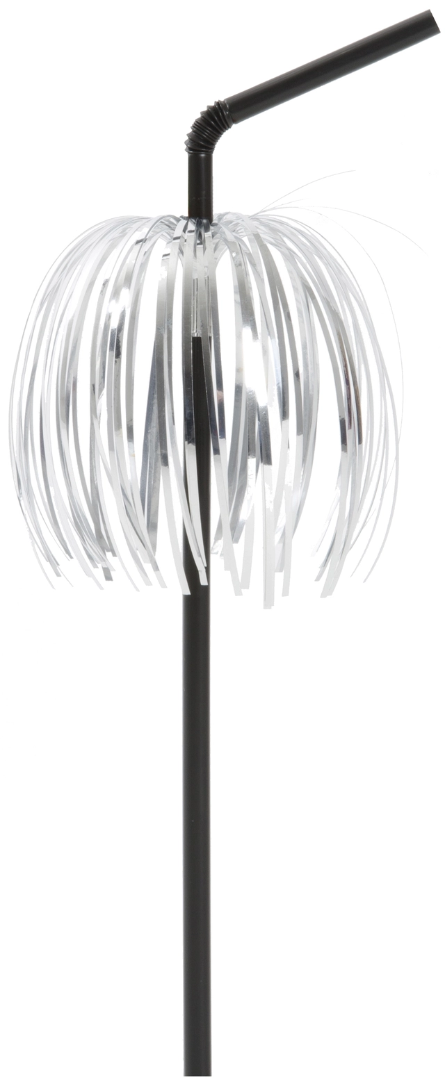 Sugerør 23.4cm, palme sølv - 100stk 